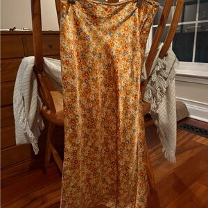 Reformation Orange Floral Dress